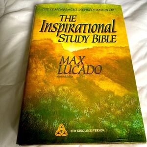 The Inspirational Study Bible by Max Lucado (1995, Hardcover)